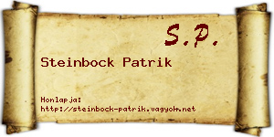 Steinbock Patrik névjegykártya